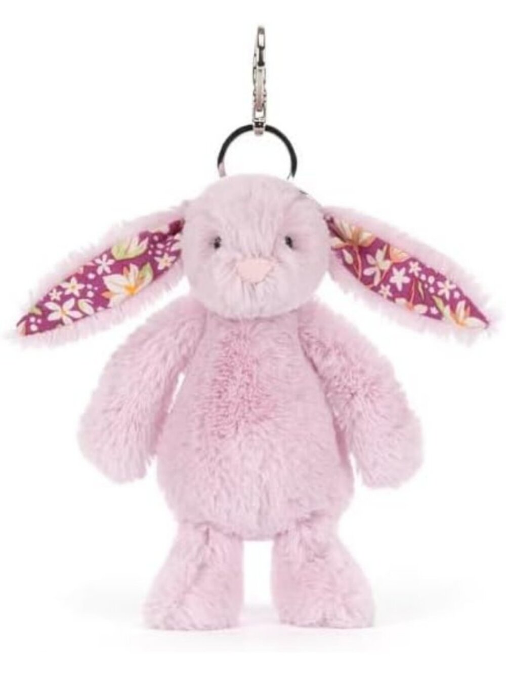 Adorable Blossom Bunny Bag Charm - Jellycat Inspired, Cute Plush Keychain
